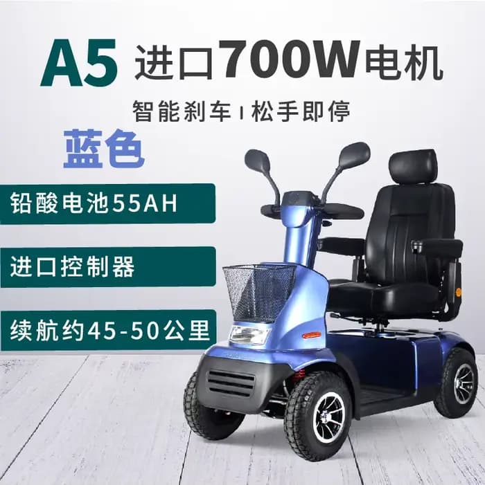 Chariot mule de marche haut de gamme pour personnes âgées, ramassage à domicile pour enfants, Double