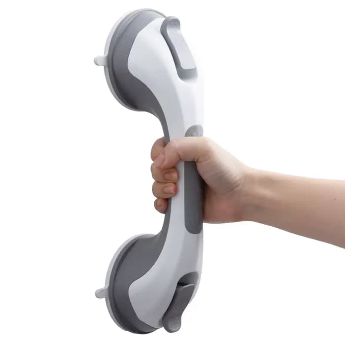 TAILI Poignée Ventouse pour Salle de Bain 31 CM, Gris Barres d'appui Douche Forte Prise pour Handica