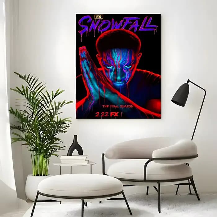 Affiche de la série télévisée Snowfall, autocollants haute définition, adaptés à la chambre à couche