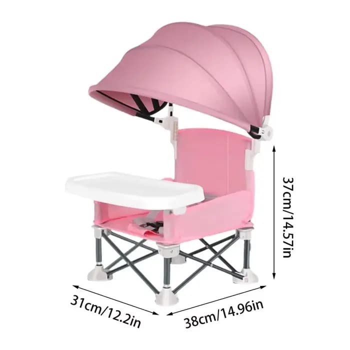 Chaise d'alimentation Portable pour bébé, siège surélevé pliant avec parasol, chaise d'alimentation 