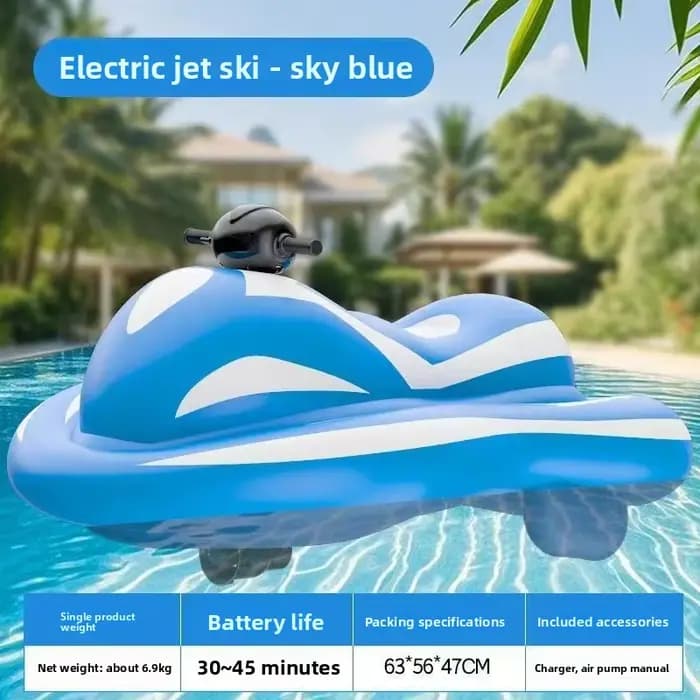 Scooter aquatique gonflable motorisé – Planche de surf motorisée avec poignée de direction pour adul