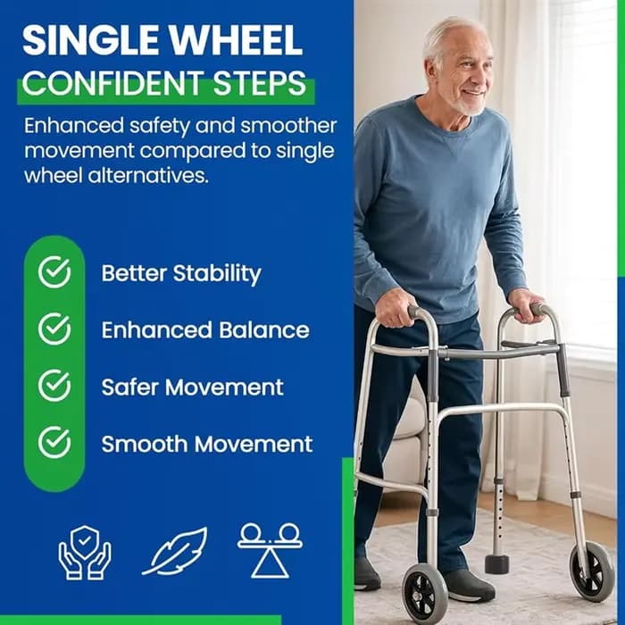 【Favori!】 Roue de marcheur de remplacement de 5 pouces, 1 paire de roues de marche pour personnes âg