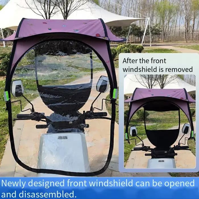 Parapluie détachable pour trottinette électrique 2026 - Auvent toutes saisons, dégagement rapide, pr