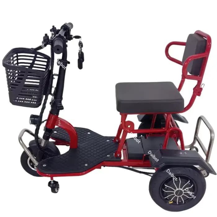 Tricycle électrique pliant pour Scooter de mobilité de voyage adulte avec batterie amovible serrure 