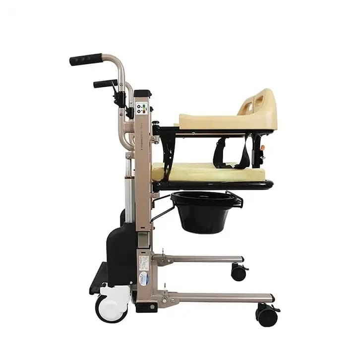 Chaise de commode de transfert d'ascenseur de patient électrique à usages multiples pour personnes h