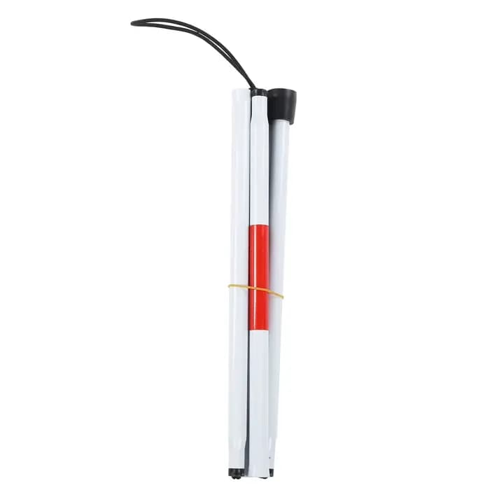 Bâton de canne ennemi pour Visual Immes, canne pliable, coulée, blanc et rouge, anciers de marche