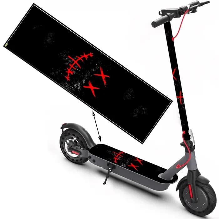 Autocollant de scooter à motif graffiti visage souriant d'horreur rouge sang, autocollant de scooter