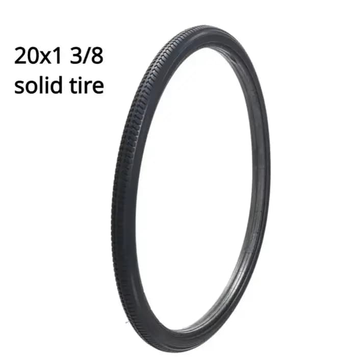 Pneu solide de 20/22/24/26 pouces 20/22/24/26X1 3/8, roue gonflable sans pneu solide pour roue arriè