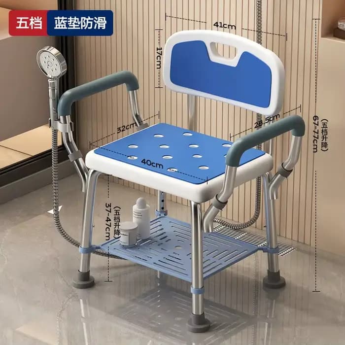 Chaise de bain antidérapante avec accoudoirs pour femmes enceintes handicapées, tabouret de bain con