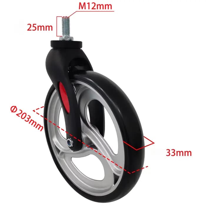 Roue de fauteuil roulant de remplacement en caoutchouc PVC, accessoire antidérapant pour aide à la m