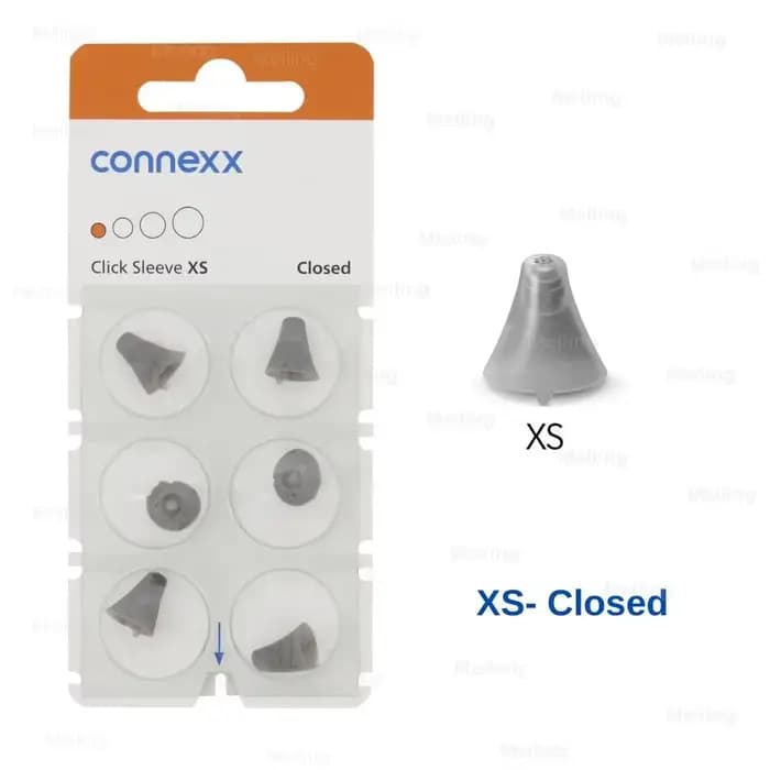 Kit d'accessoires pour appareils auditifs Signia/Rexton Vibe |   Domes ouvertes + manchons Connexx C