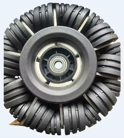 Roue omnidirectionnelle de 5 pouces et 8 pouces avec roulements, robuste, 360° °   Roue de robot pou