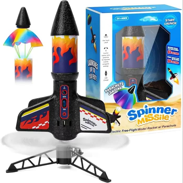 Lanceur de fusée pour enfants, jouet de fusée à Air motorisé à lancement automatique, fusées avec te