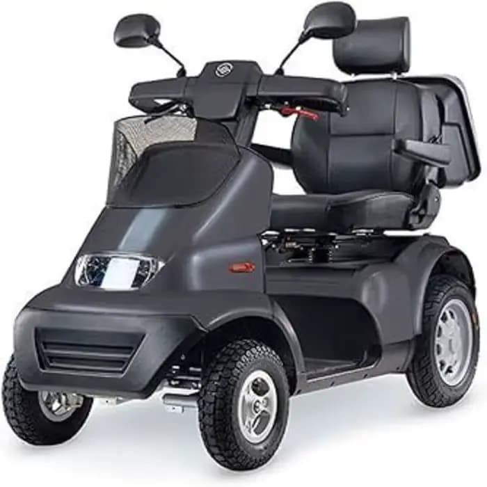 Tout nouveau Afiscooter S4 - Scooter de mobilité pleine grandeur - 4 roues - Gris foncé Santé et mén
