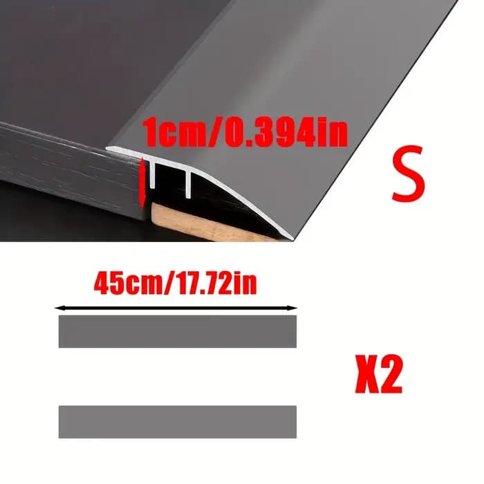 Rampe modulaire pour fauteuil roulant, 2 pièces, 17.72 pouces, rampe antidérapante légère en alumini