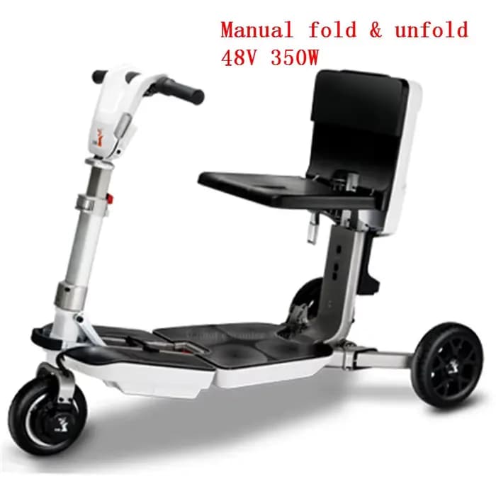 Tricycle Électrique Pliable et observateur pour Personnes Âgées, 48V, 350W, Batterie au Lithium, pou