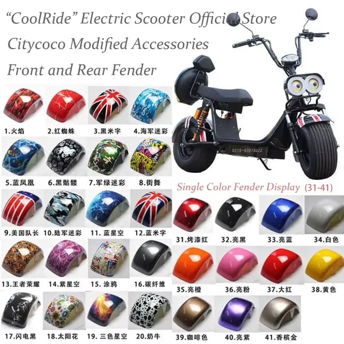 Pièces de Protection en plastique ABS pour roue avant et arrière de Scooter électrique, garde-boue é