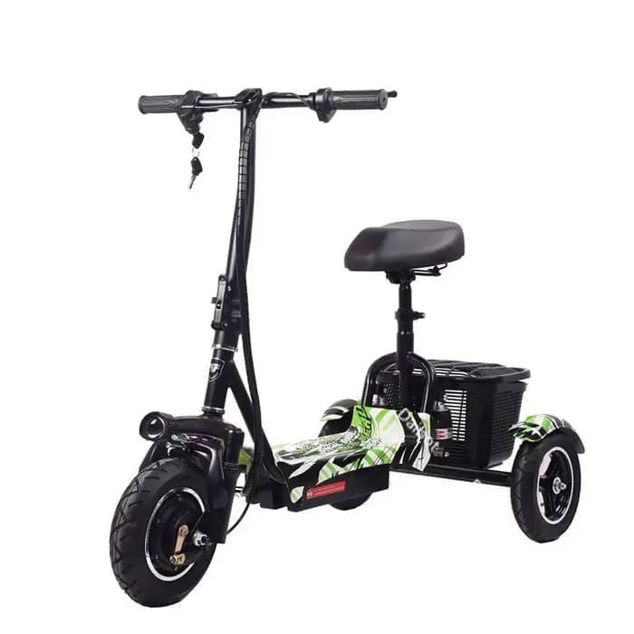 Mini Tricycle électrique pour adultes et filles, avec panier, 500W, 36V, léger, petit Scooter de mob