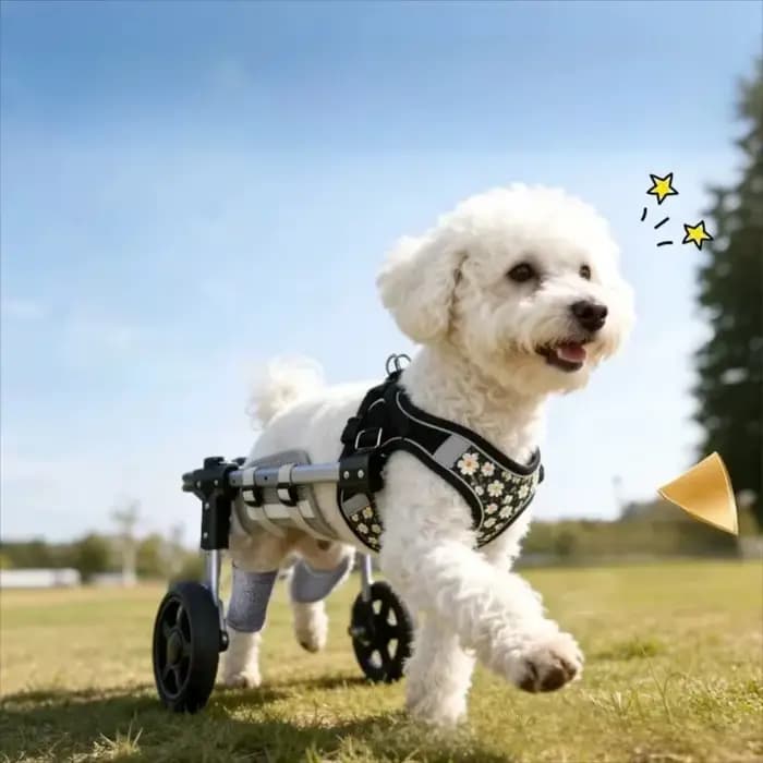 Chariot de Mobilité Réglable pour Animaux de Compagnie avec Roues – Aide à la Rééducation pour Chien