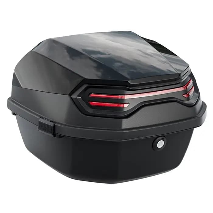 Boîte arrière de moto, bottes de Scooter, coffre, étui solide et Cool pour casque complet, boîte de 
