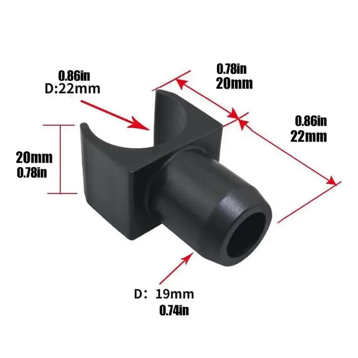 Rail de siège de fauteuil roulant en plastique, 4 pièces, guide auxiliaire en forme de U, curseur de