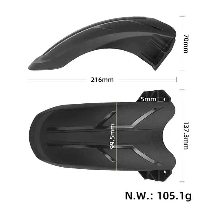 Garde-boue arrière pour trottinette électrique, garde-boue de roue avant durable pour trottinette KU