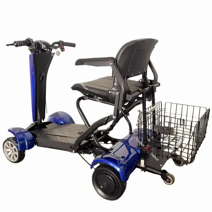 Scooter électrique pliable automatique, double moteur pour personnes âgées handicapées, 36V, 500W, l