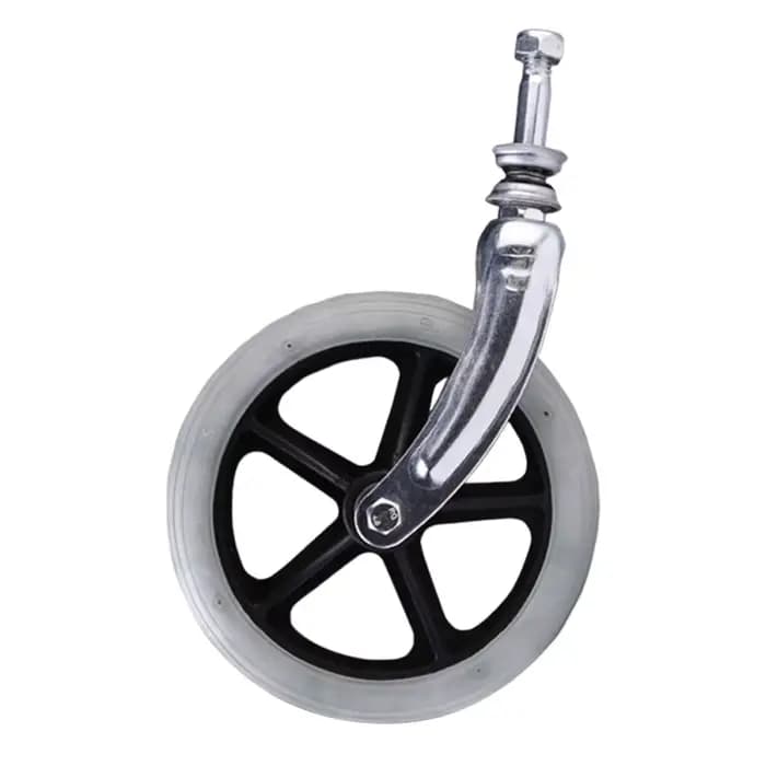 Roulette avant antidérapante en caoutchouc pour fauteuil roulant, pneu solide de 6/7/8 pouces avec f