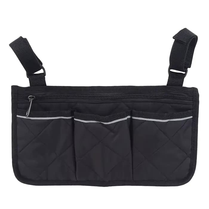 Sac pour fauteuil roulant, pochette étanche avec bande réfléchissante sécurisée, grande capacité, ra
