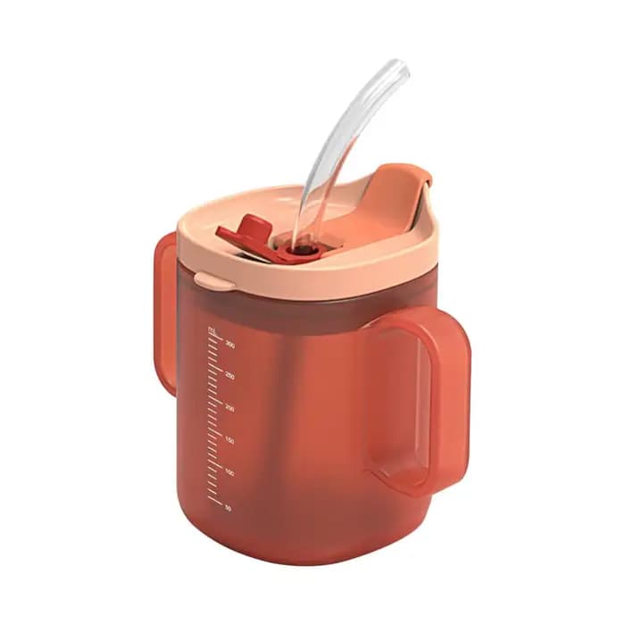 ElmainCare-Gobelet à eau PP avec paille, tasses Foy, gobelet non renversable, tasse d'alimentation d