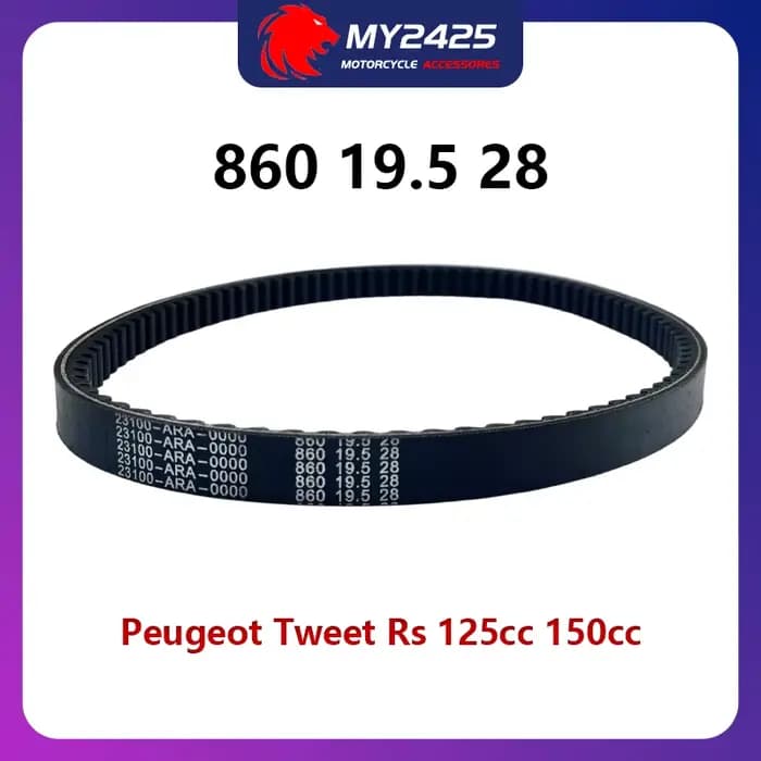 Courroie d'entraînement pour Scooter 860 19.5 28 CVT, pour Peugeot Tweet Rs 125cc 150cc 2010- 23100-
