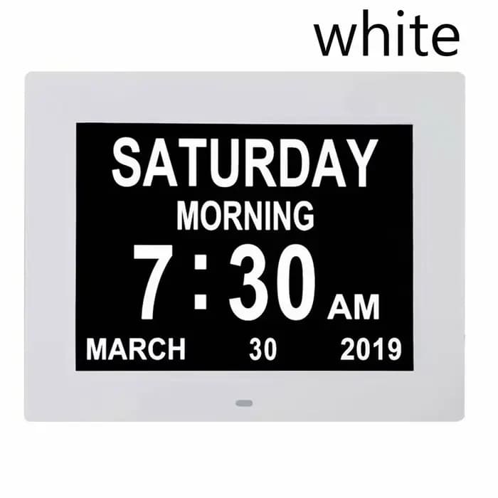 Horloge numérique avec écran LCD jour, mois, année, date, grande horloge de réveil, décoration d'int