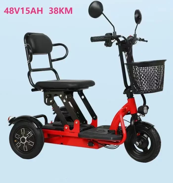 Mini scooter de mobilité électrique pliable à 3 roues, Portable, double moteur, 500W, pour handicapé