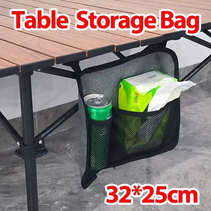 Sac de rangement latéral de table, sac d'évaluation de camping en plein air, chariot de camping, équ