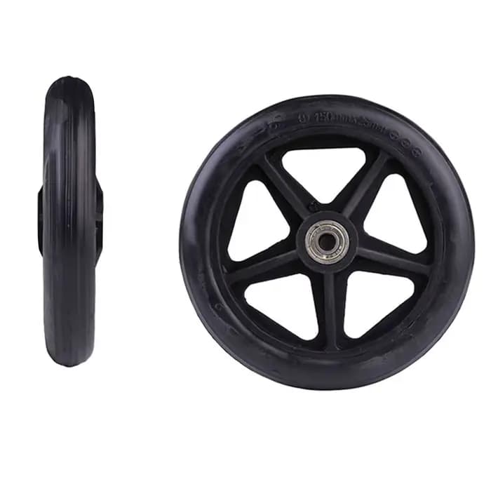 Roues en caoutchouc lisses et flexibles pour fauteuil roulant, roue de remplacement pour fauteuil ro
