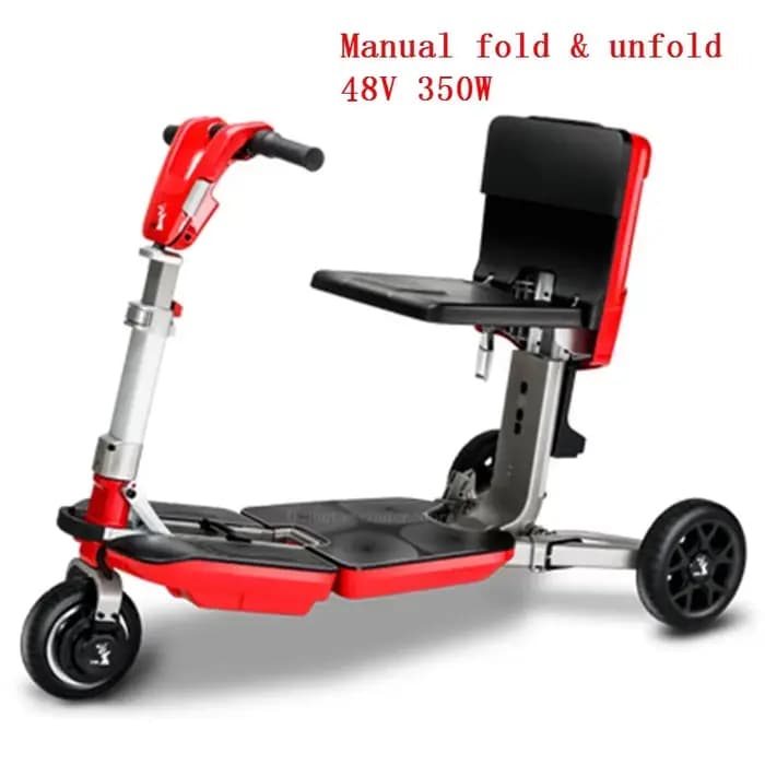 Trottinette Électrique Pliable à 3 Roues pour Personnes à mobilité réduite Fauteuil Roulant avec Per