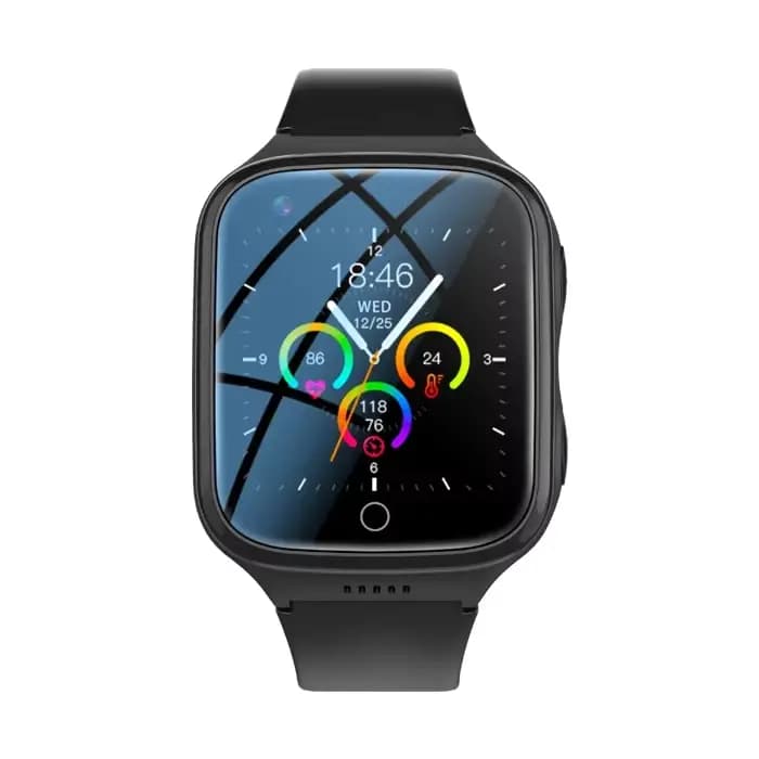 Elmain-Montre connectée 4G avec suivi GPS à distance, SOS, moniteur de fréquence cardiaque, téléphon