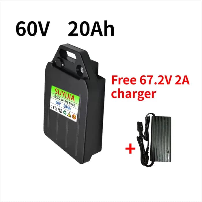 Scooter électrique 60V 20Ah-40Ah 2000W avec chargeur gratuit, batterie lithium pour voiture électriq