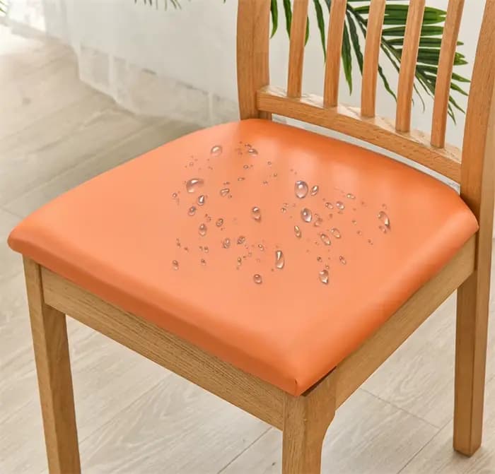 Housse de coussin de chaise imperméable pour cuisine, salle à manger, housse de siège en cuir, houss