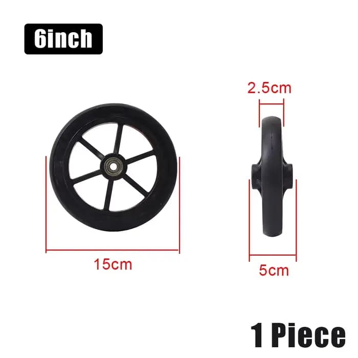 1/2 pièces 6/7/8 pouces roue de remplacement pour fauteuils roulants Rollator marcheurs chaise roula