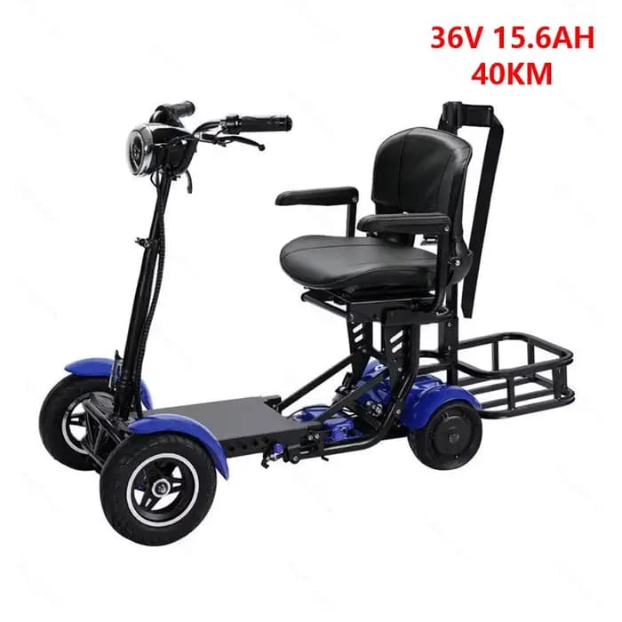 Scooter électrique de Golf pliant à 4 roues, avec accoudoir de siège, pour personnes âgées, 500W 36V
