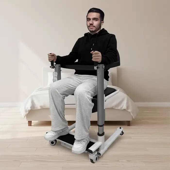 Transfert de fauteuil roulant et de lève-personne pour soins aux patients, fonction réglable robuste