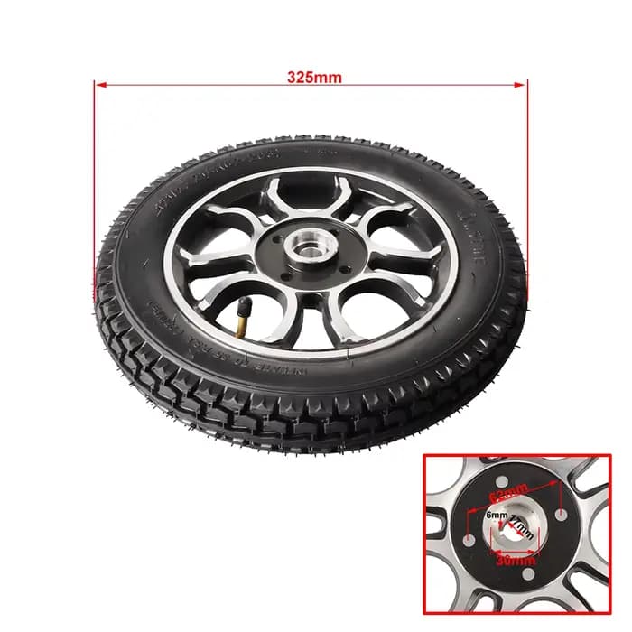 Chambre à air de pneu pneumatique de 12 pouces, roues arrière de Scooter pour fauteuil roulant élect