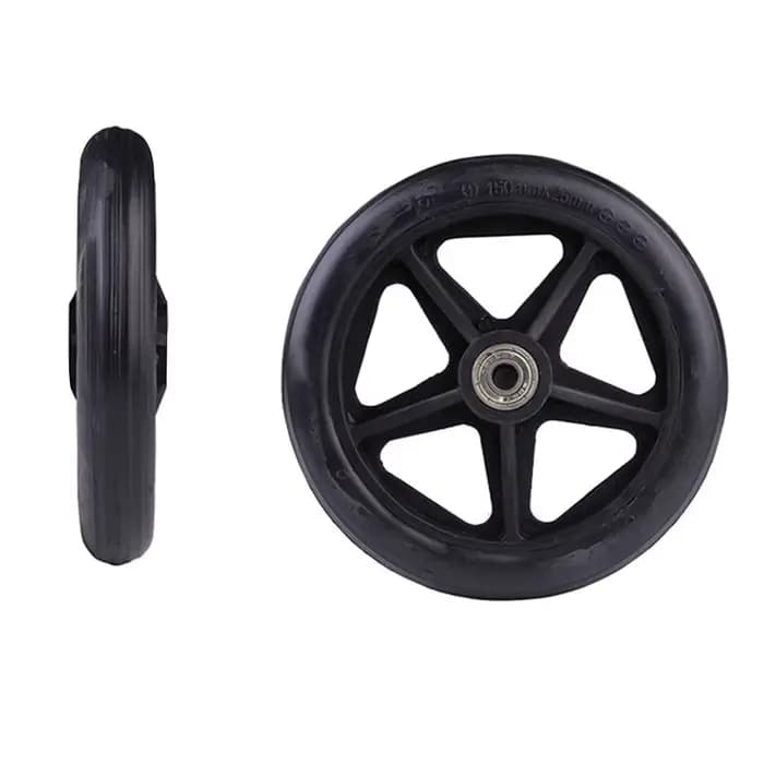 Roulette de chariot en caoutchouc solide coordonnante, roues de chariot de Shoppin, roulette de char