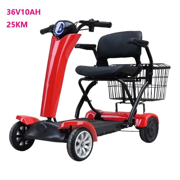 Fauteuil Roulant Électrique Pliable existent, 4 Roues, Double Moteur, 2025