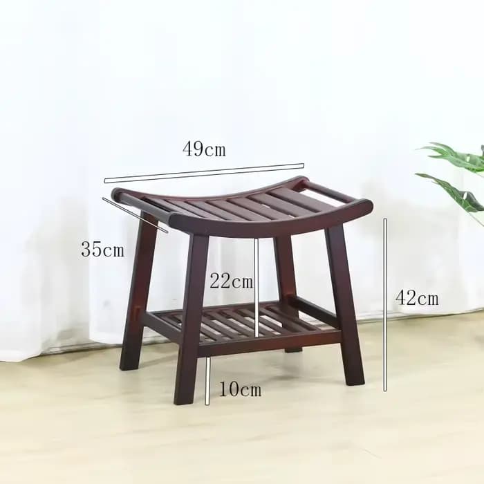 Tabouret de douche antidérapant en bambou, tabouret de salle de bain léger et portable, banc de baig