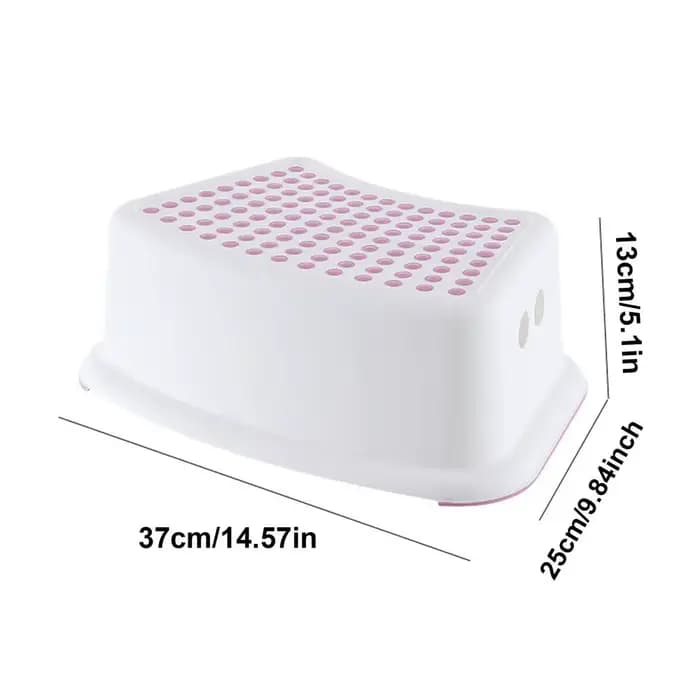 Tabouret de toilette robuste antidérapant 37x25x13cm, marchepied ergonomique pour adultes, repose-pi