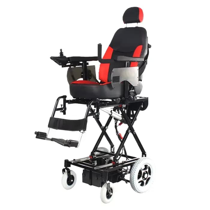 Fauteuil roulant électrique inclinable et réglable en hauteur pour personnes handicapées