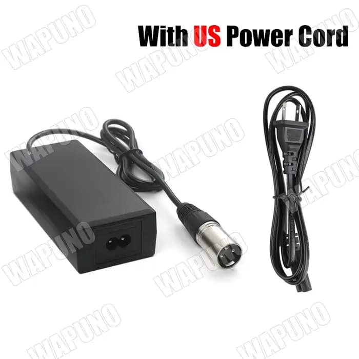 Chargeur de batterie XLR 3 broches 54,6 V 2 A pour fauteuil roulant électrique 48 V, scooter de mobi