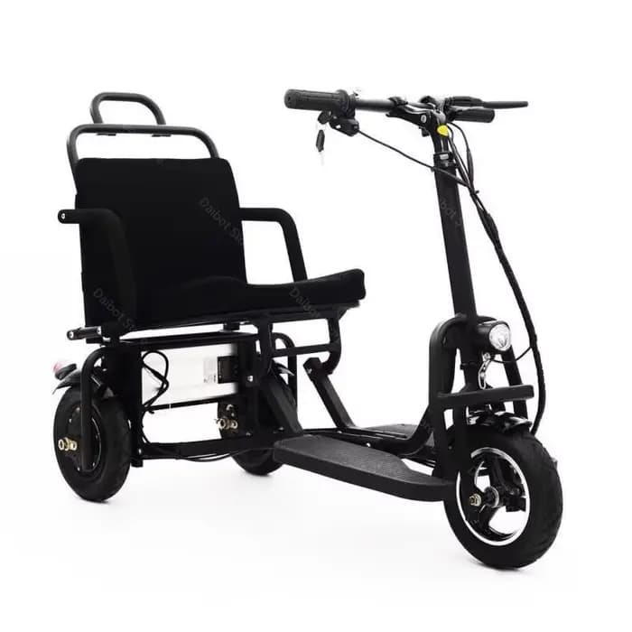 300W/350W 10AH 36V/48V 3 roues Scooter électrique pour personnes âgées 8 pouces/10 pouces Tricycle p